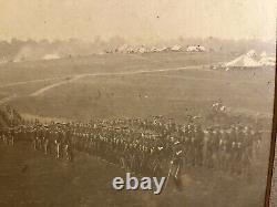 SPANISH AMERICAN WAR/SOLDIERS DRILL/BATTLE Circa 1898 Tents Horse Drawn Cart