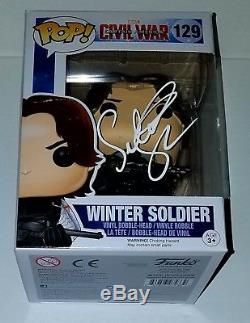 Sebastian Stan Hand Signed CIVIL War Captain America Winter Soldier Funko Pop