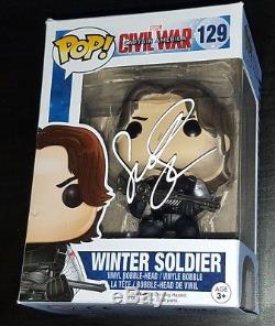 Sebastian Stan Signed Pop Funko Winter Soldier Marvel Captain America CIVIL War