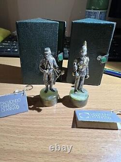 Set Of 2 QUALITY SILVER CIVIL WAR PERIOD SOLDIERS FIGURE MILITARY 800 DI ANNA D