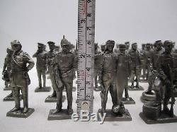 Set of 100 Franklin Mint Miniature Pewter Soldiers Civil War, Vietnam, WWI WWII