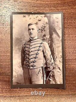 Signed Cabinet Card Photo CIVIL WAR Cadet Soldier VMI Or West Point 1862