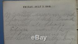 Soldier Diary Civil War 1863 GETTYSBURG NEWS, LOTS OF DIFFERENT BATTLES, GUNBOAT