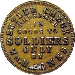 Soldiers Only Civil War Sutler Token Wm H Jones R7