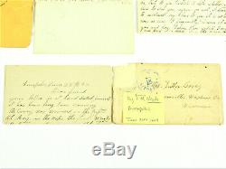 Special 19-pc Lot Of CIVIL War Soldier's Letters To Wife And Children + Photo