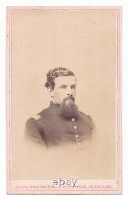 St Louis Brown, Williams Civil War CDV Unidentified Soldier 12th Iowa Infantry