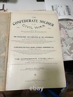THE CONFEDERATE SOLDIER IN THE CIVIL WAR ORIGINAL RARE 1894. Large Book