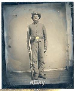 TINTYPE PHOTO KIA BATTLE CHATTANOOGA 79TH INDIANA INF CIVIL WAR ARMED SOLDIER