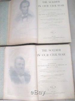 The Soldier In Our Civil War 1890 2 Volume Set CIVIL WAR Pictorial History L@@K