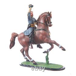Tin Toy Soldier Civil war Confederate General Pickett on his horse 54mm #CW14