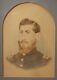 Tinted Salt Photo Portrait Of CIVIL War Soldier In Shadow Box Frame