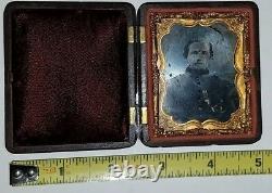 Tintype CIVIL WAR SOLDIER Ambro in 9th plate