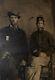 Tintype Photo Young Cigar Smoking Civil War Soldier & Civilian Friend or Brother