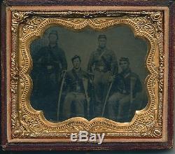 Tintype of Civil War Cavalry Soldiers Armed with Carbines