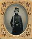 Triple Armed Union Civil War Soldier Ambrotype