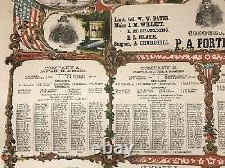 USA ORIGINAL ANTIQUE CIVIL WAR SOLDIER MEMORIAL POSTER 1862-64 sz 22x 28