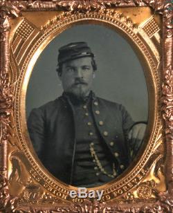 Union CIVIL War Soldier In Gilded Uniform Brass Matt The Union Now And Forever