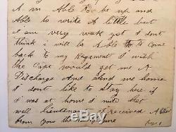 Union Civil War Soldier Letter written at Patterson Park Baltimore MD 6/18/1862