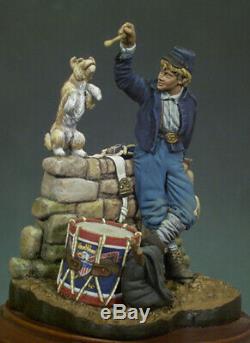 Union Drummer American Civil War 54mm 1/32 Tin Painted Toy Soldier Art