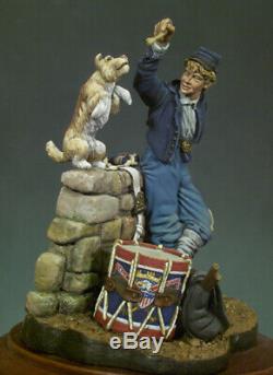 Union Drummer American Civil War 54mm 1/32 Tin Painted Toy Soldier Art