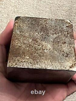 Very Heavy Unusual Antique Civil War Soldier Metal Printing Block Or Stamp