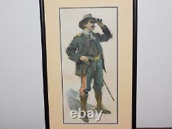 Vintage 19 3/4 X 11 3/4 CIVIL War Soldier Binoculars Christ Ltd Framed Print