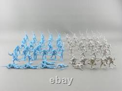 Vintage 1961 Marx 4764 Sears Battle Gray Blue Civil War 54mm Toy Soldiers Lot VG