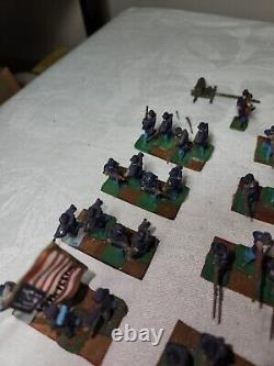 Vintage 28mm American Civil War Union Soldiers Lot of 108 Figures + Cannon Parts