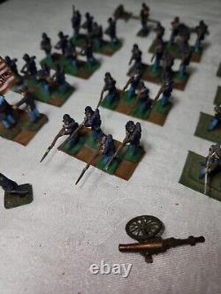 Vintage 28mm American Civil War Union Soldiers Lot of 108 Figures + Cannon Parts