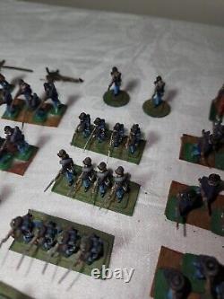 Vintage 28mm American Civil War Union Soldiers Lot of 108 Figures + Cannon Parts