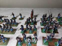 Vintage 28mm American Civil War Union Soldiers Lot of 108 Figures + Cannon Parts