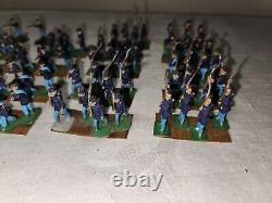 Vintage 28mm American Civil War Union Soldiers Lot of 108 Figures + Cannon Parts