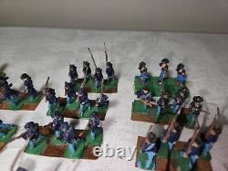 Vintage 28mm American Civil War Union Soldiers Lot of 108 Figures + Cannon Parts