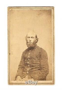 Vintage Antique CDV Photo ID'd Civil War Soldier in Uniform Nashville Tennessee