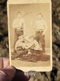 Vintage Antique Civil War era CDV picture photo card Confederate Union soldier