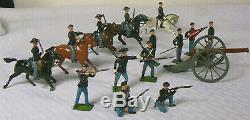 Vintage Britains Lead Toy Soldiers Civil War Battalions Union, Confederate
