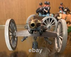 Vintage Britains Swoppet Civil War Artillery Limber Cannon and Crew Union Army