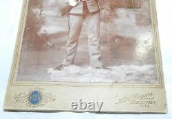 Vintage Cabinet Card of possible Civil War Soldier in Uniform with his Gun WVU