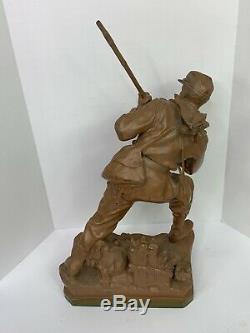 Vintage Civil War Army Soldier Statue