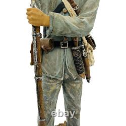 Vintage Civil War Figurine Large Confederate Soldier Infantry Reloading Gun 21