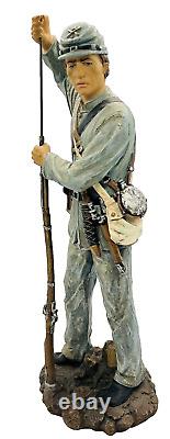 Vintage Civil War Figurine Large Confederate Soldier Infantry Reloading Gun 21