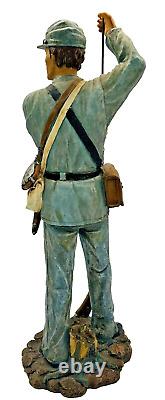 Vintage Civil War Figurine Large Confederate Soldier Infantry Reloading Gun 21