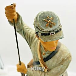 Vintage Civil War Figurine Large Confederate Soldier Infantry Reloading Gun 21