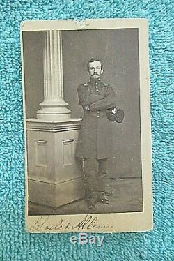 Vintage Civil War Soldier CDV Photograph Military Army Officer In Full Uniform