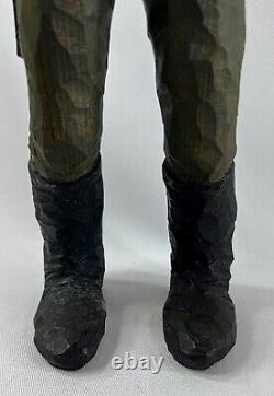 Vintage Civil War Union Soldier Wood Carving by Jack Threlkeld