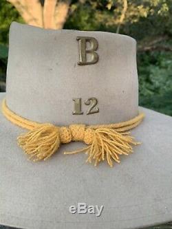 Vintage FRANK BURGESS Civil War Confederate Soldier Army Infantry Hat sj17j17