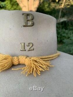 Vintage FRANK BURGESS Civil War Confederate Soldier Army Infantry Hat sj17j17