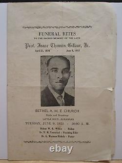 Vintage Isaac Gillam Son Of CIVIL War Buffalo Soldier Funeral Yale U Chicago Ar