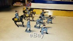 Vintage Lead Toy Civil War Soldiers by JOHILLCO, 14 Infantry and 6 Mounted