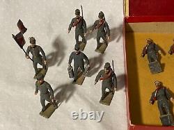 Vintage Mignot Lead Civil War Confederate Soldiers With Box T-25